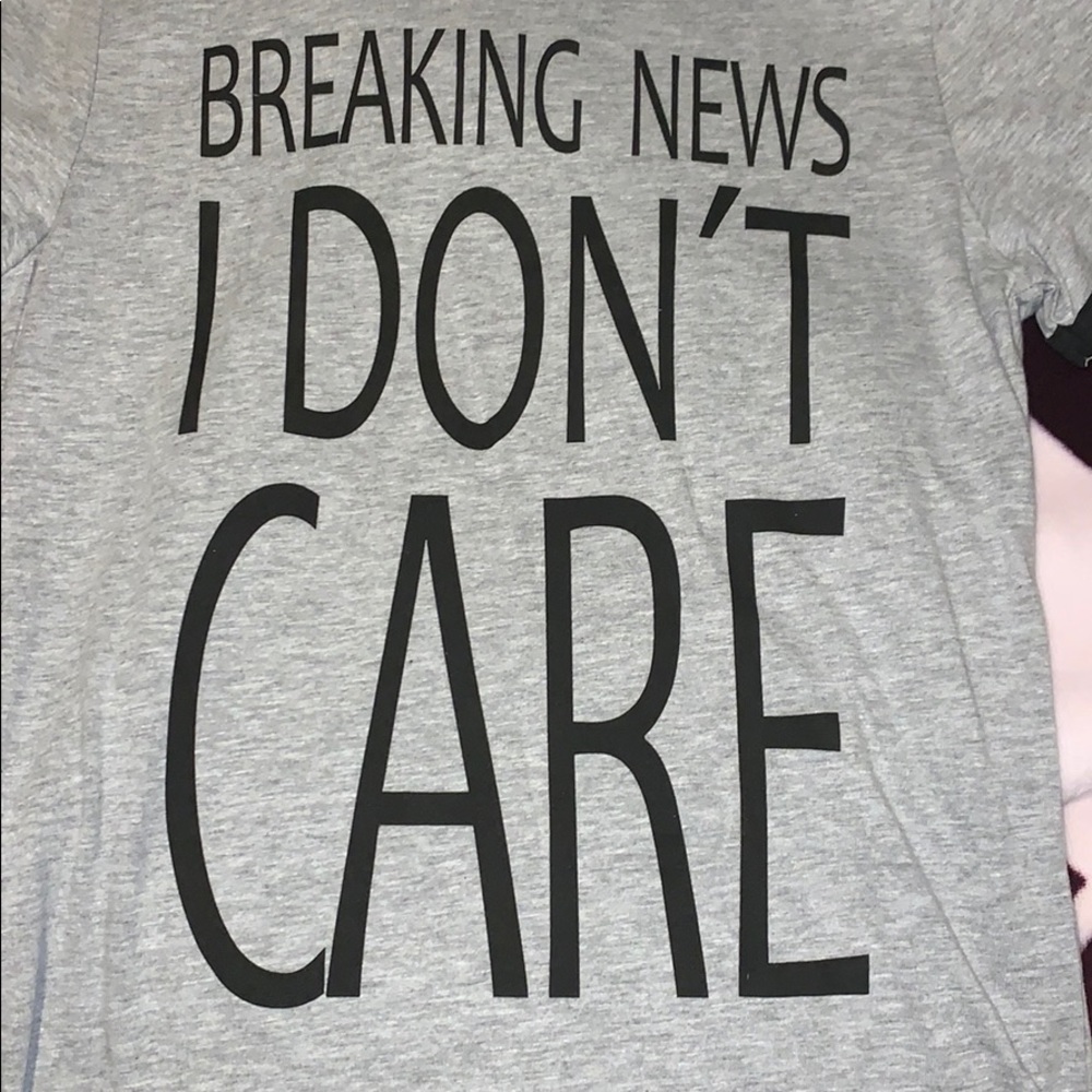 a black and gray hoodie t shirt.